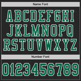 Custom Black Kelly Green-White Mesh Authentic Football Jersey