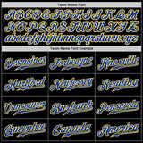 Custom Black Royal-Gold Authentic Baseball Jersey