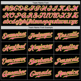 Custom Black Black Neon Green-Pink Authentic Baseball Jersey