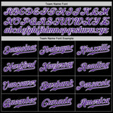 Custom Black Purple-White Authentic Baseball Jersey