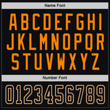 Custom Black Black-Bay Orange Hockey Jersey