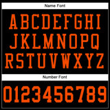 Custom Black Orange Mesh Authentic Football Jersey