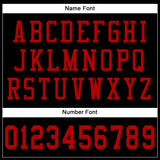 Custom Black Red Mesh Authentic Football Jersey