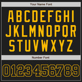 Custom Black Black-Gold Authentic Baseball Jersey