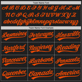 Custom Black Orange Authentic Baseball Jersey