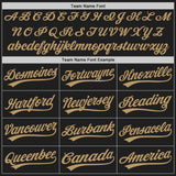 Custom Black Old Gold Authentic Baseball Jersey