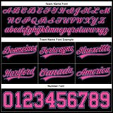 Custom Black Pink-Light Blue Authentic Throwback Basketball Shorts