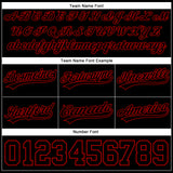 Custom Black Red Authentic Throwback Basketball Shorts