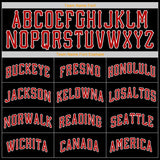 Custom Black Red-White Authentic Baseball Jersey