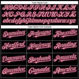Custom Black Medium Pink-Pink Authentic Baseball Jersey