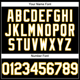 Custom Black White-Gold Performance T-Shirt