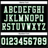 Custom Black White-Grass Green Mesh Authentic Football Jersey