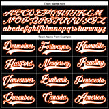 Custom Black White-Orange Hockey Lace Neck Jersey