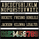 Custom Black Vintage Mexican Flag Kelly Green Red-City Cream Authentic Football Jersey