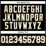 Custom Black White-Old Gold Authentic Baseball Jersey