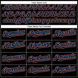 Custom Black Electric Blue-Orange Authentic Baseball Jersey