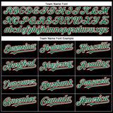 Custom Black Red-Kelly Green Authentic Baseball Jersey