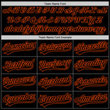 Custom Black Orange Authentic Throwback Baseball Jersey