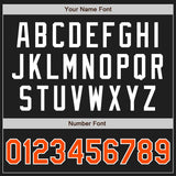 Custom Black Orange-White Authentic Baseball Jersey