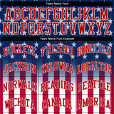 Custom Blue Red-White 3D American Flag Fashion Authentic Baseball Jersey