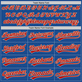 Custom Blue Red-Cream Authentic Throwback Baseball Jersey