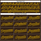 Custom Brown Brown-Gold Authentic Baseball Jersey