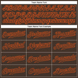 Custom Brown Brown-Orange Authentic Baseball Jersey