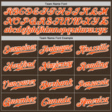 Custom Brown Orange Pinstripe Orange-White Authentic Baseball Jersey