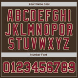 Custom Brown Crimson-City Cream Authentic Baseball Jersey
