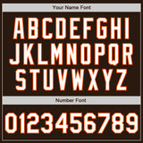 Custom Brown White-Orange Authentic Baseball Jersey