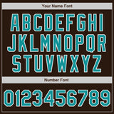 Custom Brown Teal-White Authentic Baseball Jersey
