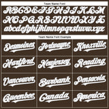 Custom Brown White-Gray Authentic Baseball Jersey
