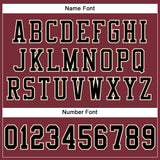 Custom Burgundy Black-Cream Mesh Authentic Football Jersey