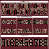 Custom Burgundy Black-City Cream Authentic Football Jersey
