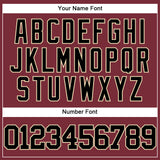 Custom Burgundy Black-City Cream Authentic Baseball Jersey