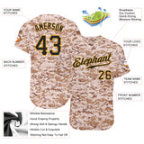 Custom Camo Black-Gold Authentic Salute To Service Baseball Jersey