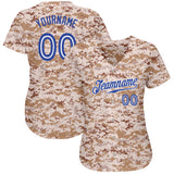 Custom Camo Royal-White Authentic Salute To Service Baseball Jersey