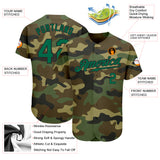 Custom Camo Kelly Green-Black Authentic Salute To Service Baseball Jersey