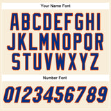 Custom Cream Royal-Orange Authentic Baseball Jersey