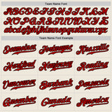 Custom Cream Red Pinstripe Red-Black Authentic Baseball Jersey