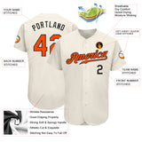 Custom Cream Orange-Black Authentic Baseball Jersey