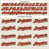 Custom Cream Orange-Navy Authentic Baseball Jersey