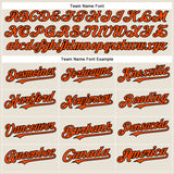 Custom Cream Orange-Black Authentic Baseball Jersey