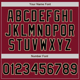 Custom Crimson Black-City Cream Authentic Baseball Jersey