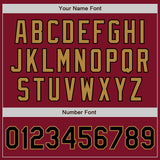 Custom Crimson Black-Old Gold Authentic Baseball Jersey