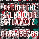 Custom Women's Graffiti Pattern White-Red Skull Fashion 3D V-Neck Cropped Baseball Jersey