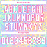 Custom Women's Pink White Leopard 3D V-Neck Cropped Baseball Jersey