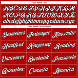 Custom Women's Red White-Black V-Neck Cropped Baseball Jersey