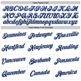 Custom Women's White Navy-Light Blue V-Neck Cropped Baseball Jersey