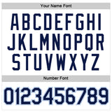 Custom Women's White Navy-Light Blue V-Neck Cropped Baseball Jersey